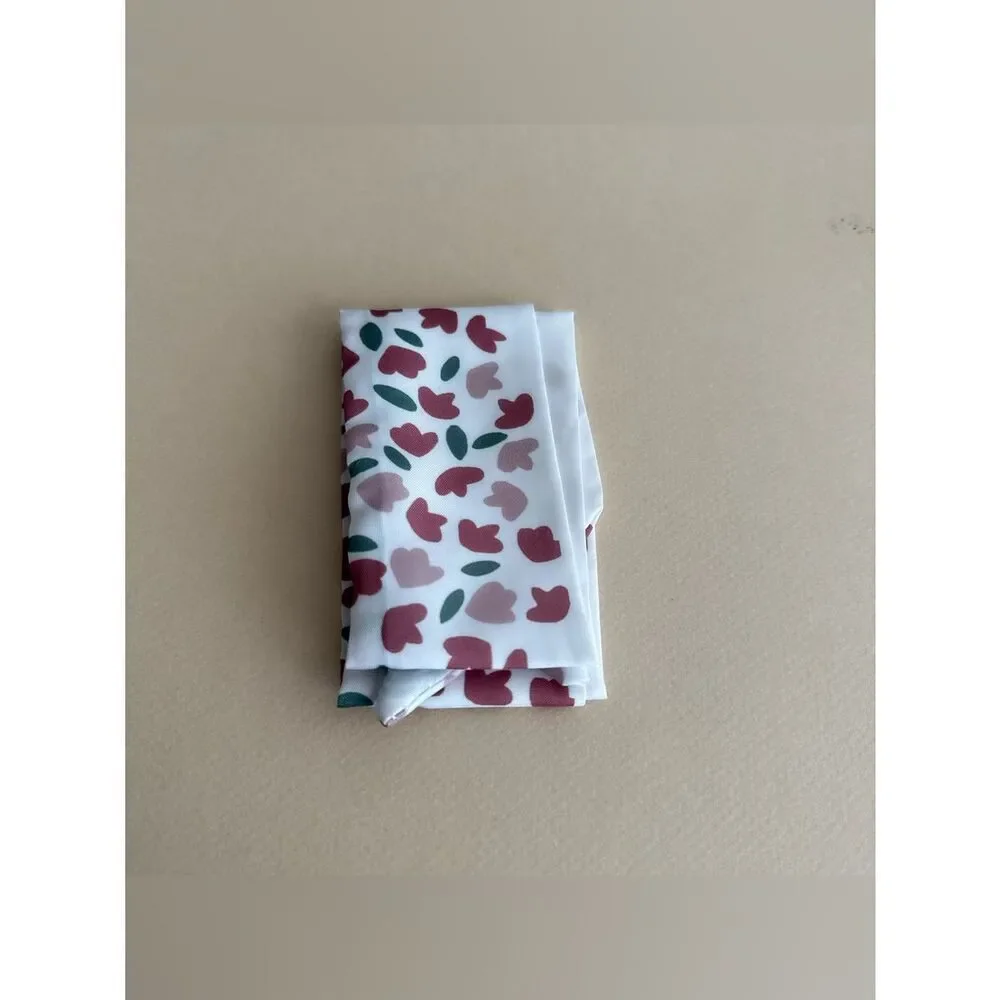 White Floral Print Scarf M1624